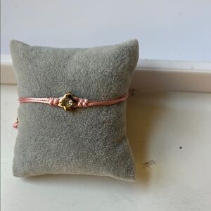 Pink and Gold Friendship Bracelet with Minimalist Design